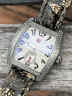 Michele Mini Urban Diamond Bezel Wrist Watch for Women