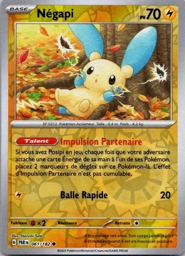 Pokemon Card Negapi 061/182 Reverse 2023
