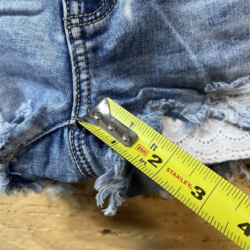 Pantalones Cortos American Eagle Outfitters Súper Elásticos Talla 2 Encaje Azul Envejecido - Imagen 9 de 10