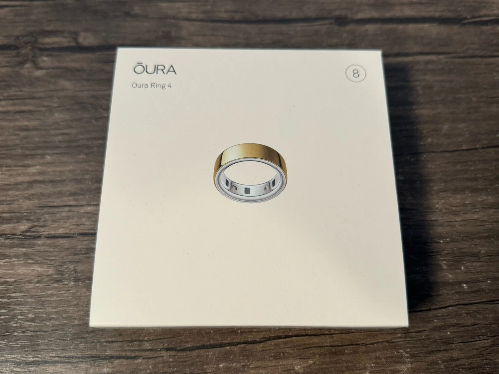 Oura Ring 4 Smart Ring Activity Tracker SIZE 8 GOLD (JJZ90-54216-08) NEW SEALED