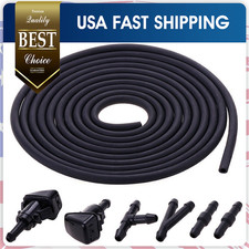 Universal Car Windshield Wiper Washer Squirter Nozzle Spray Jet Kit Fluid Hose~