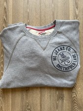 Vintage 90s Y2K Henri Lloyd HL Jeans Co Grey Crewneck Sweatshirt Jumper