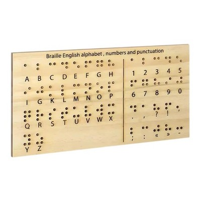 Braille Alphabet und Nummer Holzbrett Braille Bücher für sehbehinderte