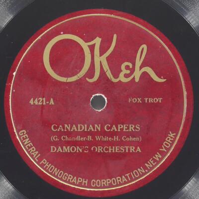 DAMON'S ORCHESTRA MARKEL'S Canadian Capers / Dixie OKEH 4421 VG- 78 10'' 1921