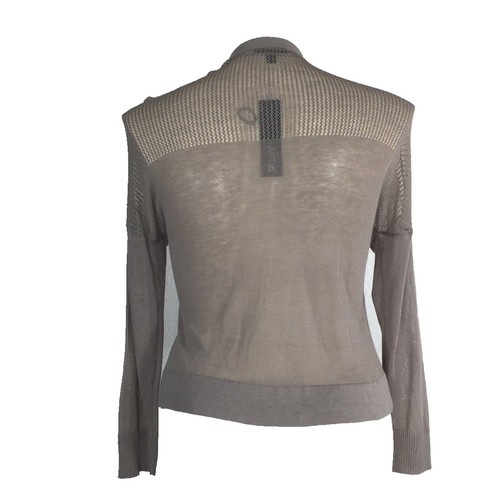 NWT APT 9 Cardigan LARGE Taupe Brown Cinder Knit Viscose Lightweight Sweater - Picture 3 of 6