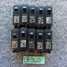 Lot of 10 Square D HOM120 HOMELINE 1 Pole 20A 120/240V 10kA Circuit Breaker