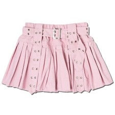 NEW ACDC Rag - Royal Road Punk Rock Pink Pleated Skirt