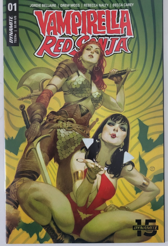 VAMPIRELLA RED SONJA #1 (2016) DYNAMITE COMICS TEDESCO COVER B VARIANT