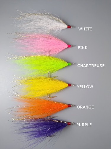 Bucktail Teasers 3/0 - 18 COLORES - Bajo a rayas Fluke pez azul pesca de agua salada - Imagen 5 de 19