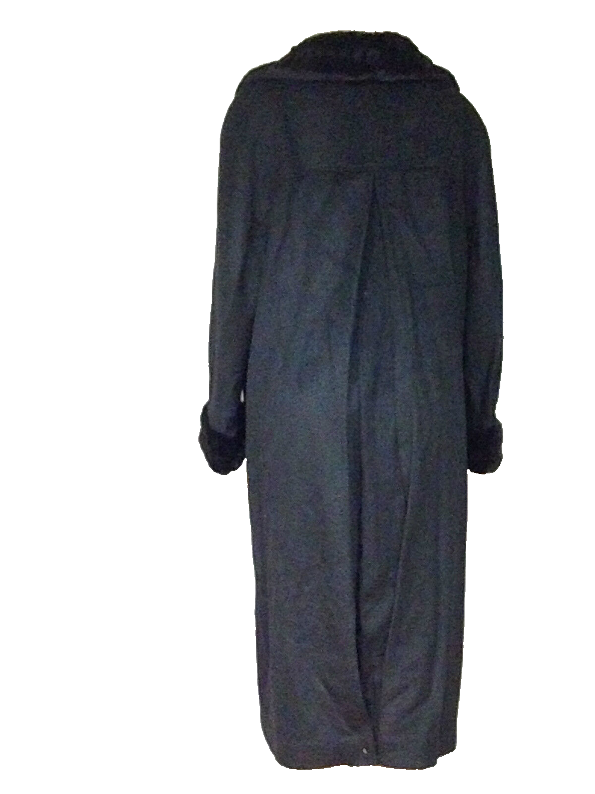 ALTRA Giacca cappotto lungo donna invernale nera finitura pelliccia sintetica misto lana più etichetta XL $320