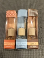 3 Chesapeake Bay Reed Diffuser Sets Pumpkin Pie, Fresh Linen, Vanilla New In Box