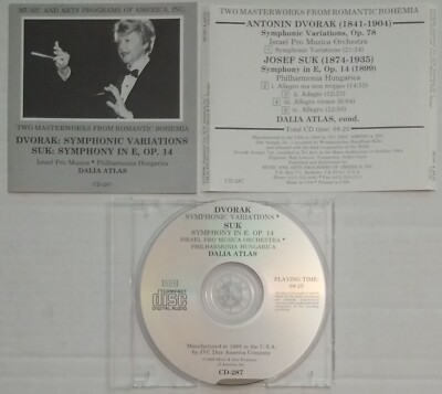 Dvorak Symphonic Variations/Suk Symphony in E Op. 14 Dalia Atlas Music & Arts CD