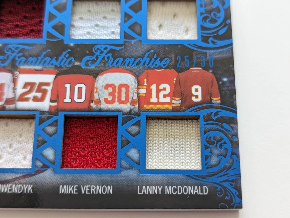 🔥#/30 IGINLA MACINNIS MCDONALD ROBERTS VERNON 8 RELIQUIAS 2020-21 Juego de hojas usado🔥 Foto 3 de 4