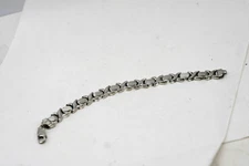 Sterling Silver ITALY 11mm  Hugs & Kisses XOXO 7.5" Bracelet - 18.8g R11