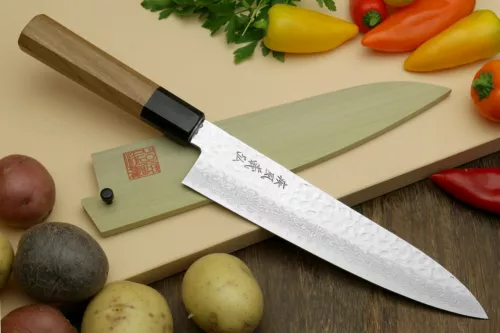 YOSHIHIRO VG10 46 Layers Hammered Damascus Gyuto Japanese Chef Knife with cover