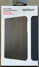 Verizon Folio Case  Screen Protector for Samsung Galaxy Tab A 8.0 8 inch Black