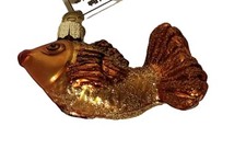 Old World Blown Glass Christmas Tree Ornament Graceful Fish 2001 NWT - Goldfish