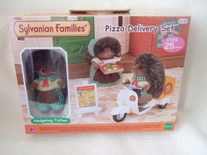 sylvanian families pizza delivery set
