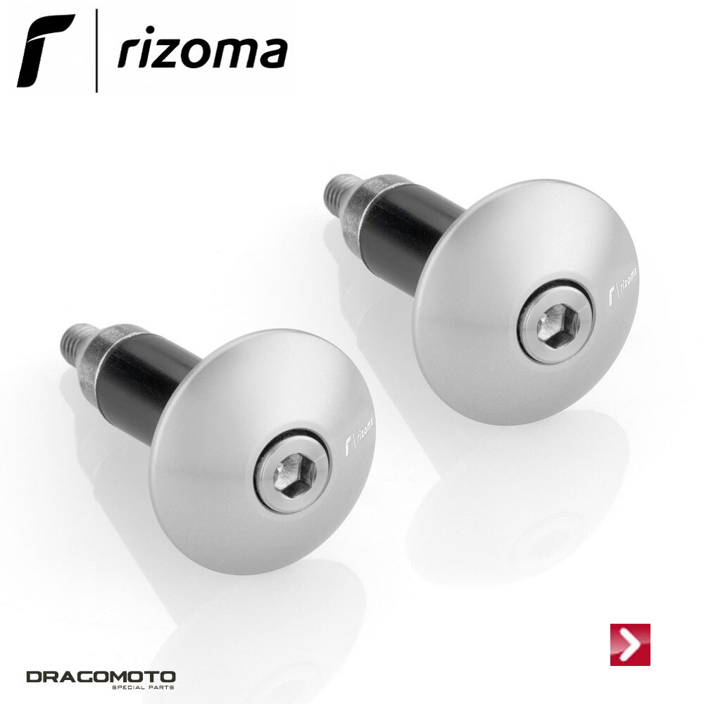 Embouts de guidon Vespa GTS 300 anti-vibrations Rizoma MA531A alu argent