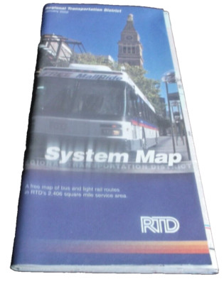 JANUARY 2002 DENVER RTD LIGHT RAIL AND BUS SYSTEM MAP
