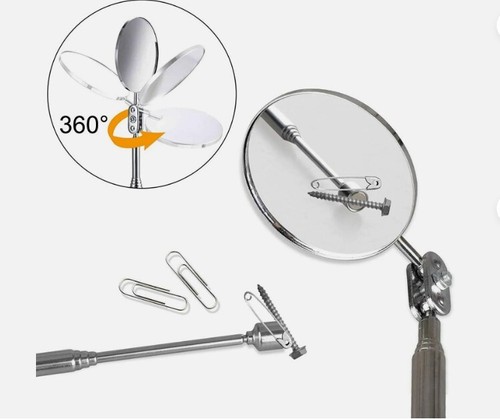 5 pz bastoncini regolabili per strumento di raccolta magnetico e specchio di ispezione girevole 360 - Foto 2 di 5