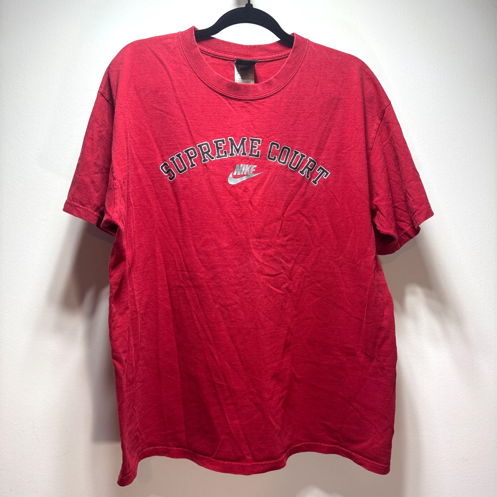 Nike Supreme Court Basketball T Shirt Homme Large Rouge 23x28