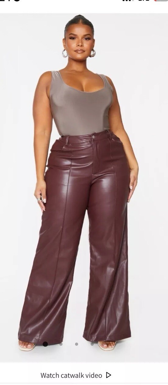 Chocolate Pleather Pants