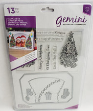 Gemini by Crafter's Companion O' Christmas Tree Stamp and Die 13 Piece