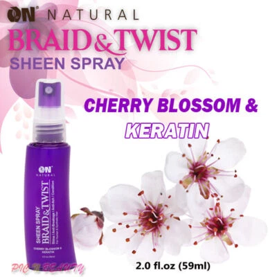 ON NATURAL Braid & Twist Sheen Spray 2 oz [3 Types]