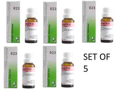 5xDr Reckeweg R23 Drops 22 ml I Natural Relief for Eczema, Rashes & Itchy Skin