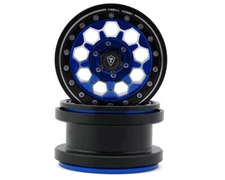 Treal Hobby Type B 2.9" 10-Hole Honeycomb Beadlock Wheels (Blue) (2) (237g)