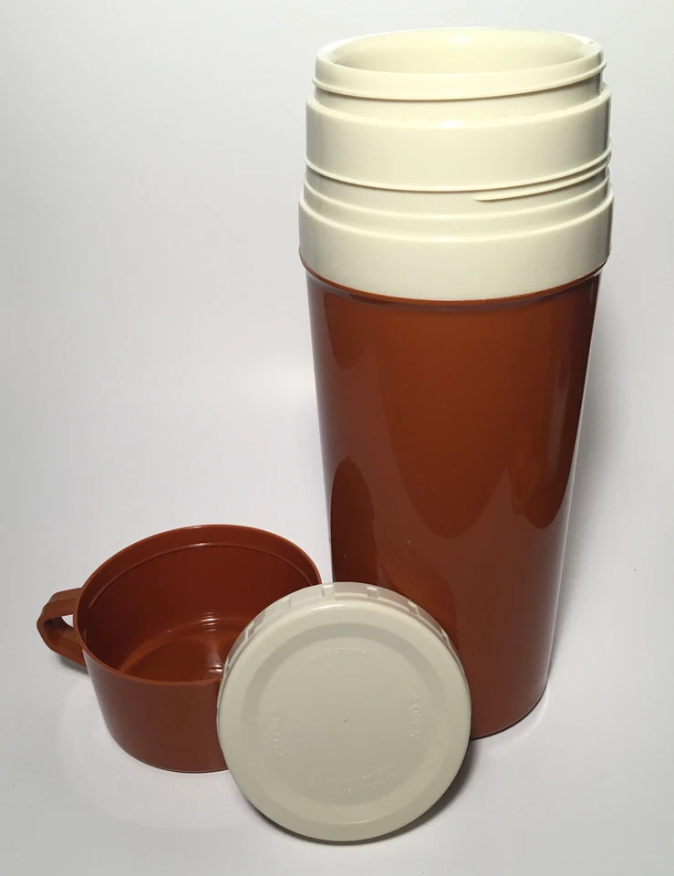 Botella aislante vintage de 1 litro marca Alladin #865 naranja hecha en EE. UU. Foto 2 de 4