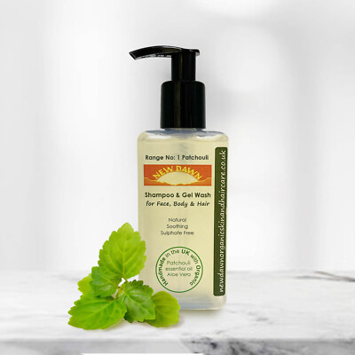PATCHOULI SHAMPOO & GEL WASH - New Dawn Organic Handmade Hair Care Products