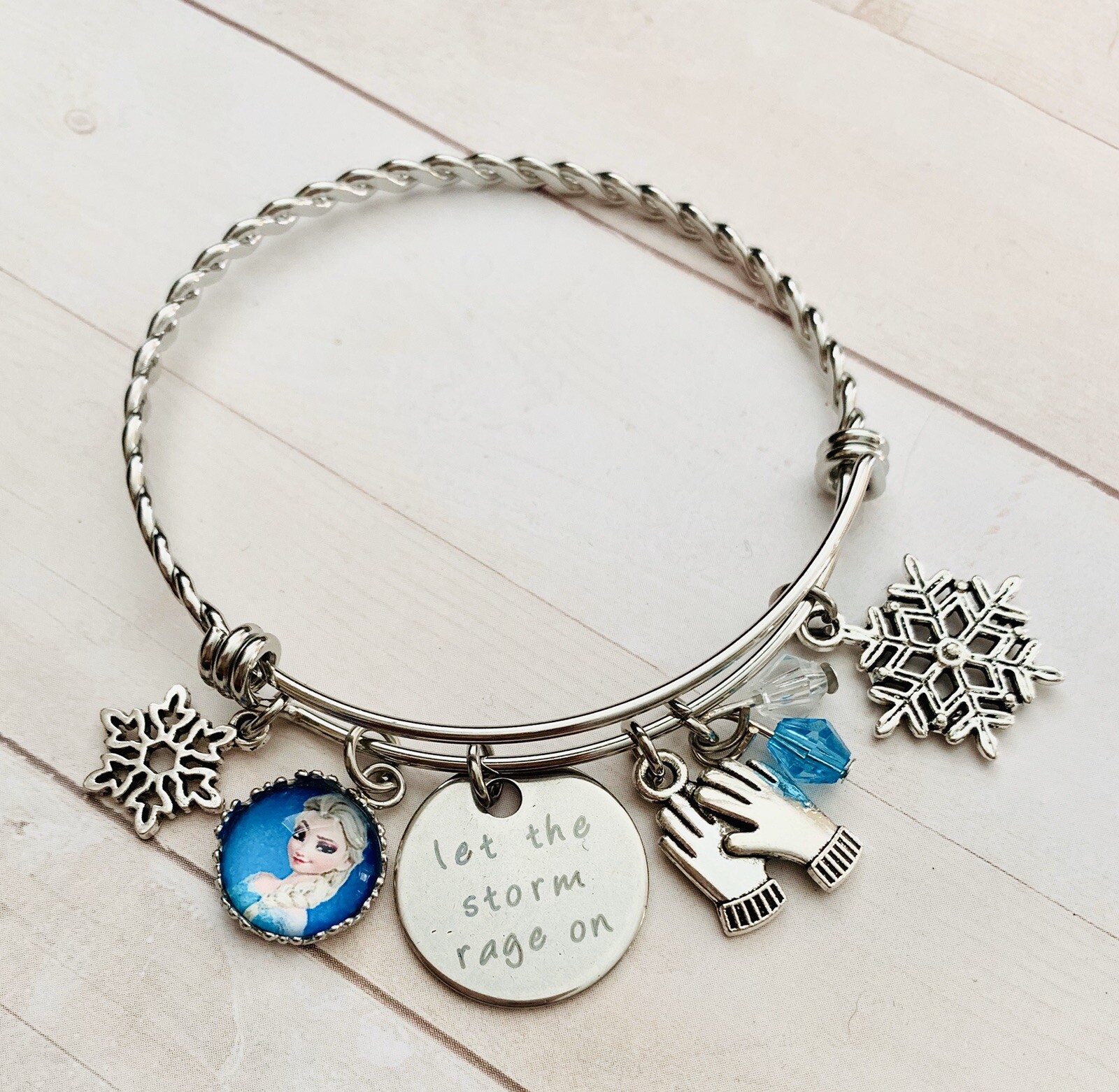 Frozen Elsa Charm Bracelet Stainless Steel