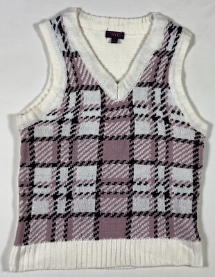 Clothing Sweater Vest Rachel Zoe Sweater Marshalls Rachel Zoe Plaid Sweater  Vest Women's Size L UK - Main Image