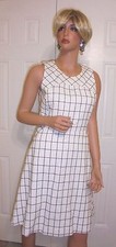 J CREW SLEEVELESS A LINE DRESS WINDOW PANE TWEED NWT 2 #F0702 NAVY IVORY