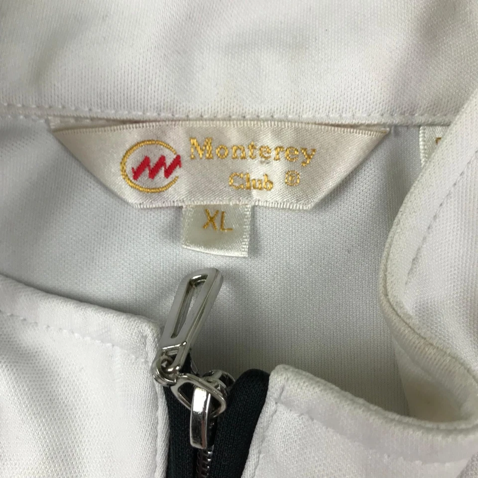 Monterey Club Chaleco Mujer XL Blanco 1/4 Cremallera Elastizado Sin Mangas Top Pullover Foto 3 de 4