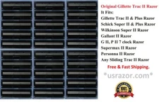 30 Gillette Trac II Cartridge Refill Non lubricant Blades Razor Fit Schick Super