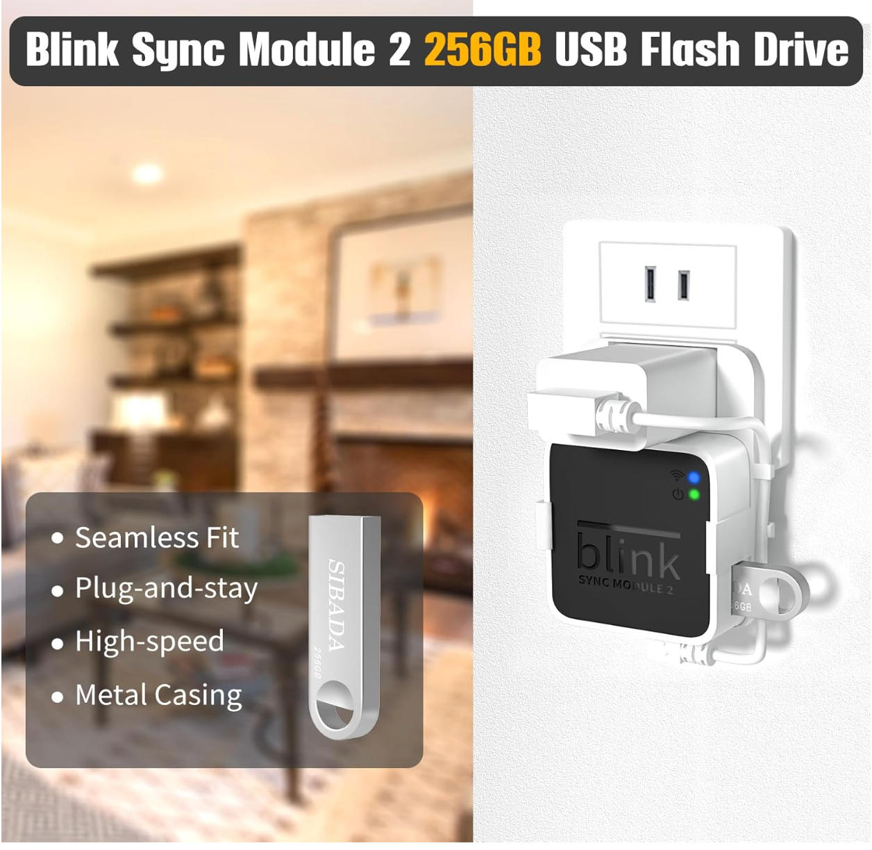 256GB Blink USB Flash Drive for Local Video Storage with the Blink Sync ...