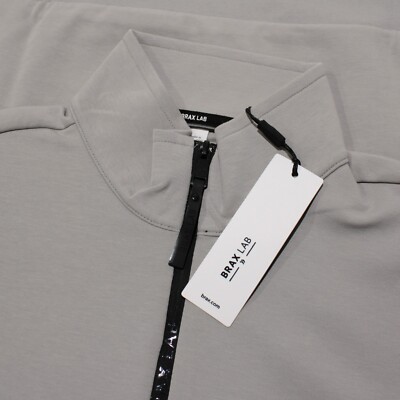 Brax NWT Lovis Pullover 1/2 Zip Sweatshirt Size Large in Gray Cotton Blend