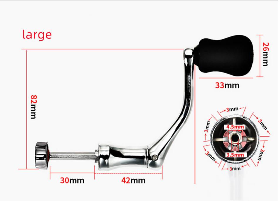 Spinning Fishing Reel Handle Knob Metal Rocker Arm Replacement Grip Knob Parts