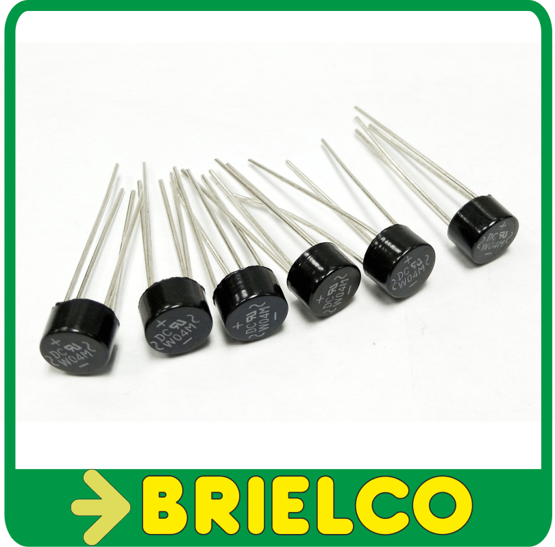 W04M PUENTE RECTIFICADOR MONOFASICO 400V 1.5A SALIDA TERMINALES 0,8MM 6 ...
