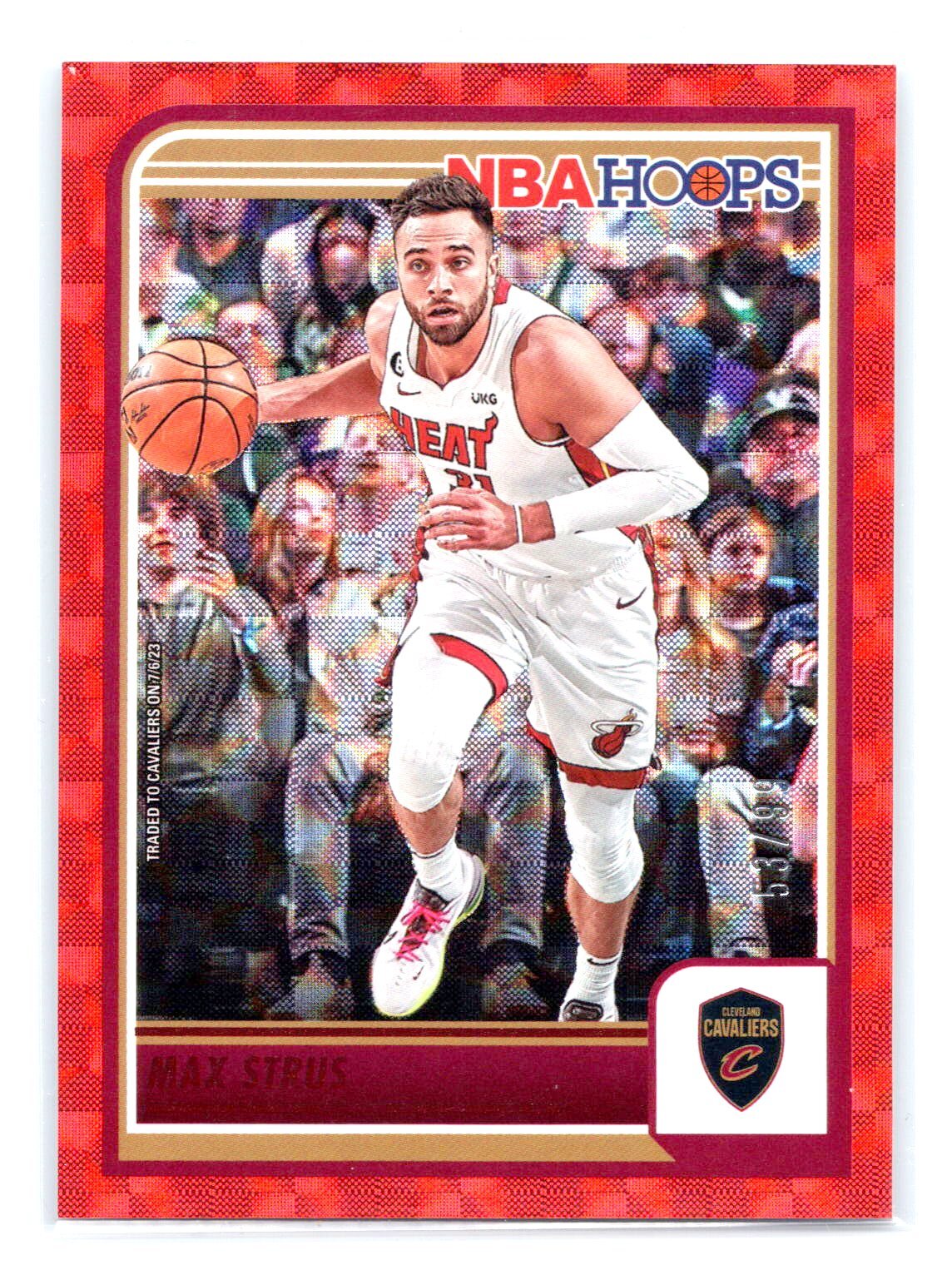 2024 Panini Hoops #80 Max Strus Red Hyper 53/99 Cleveland Cavaliers