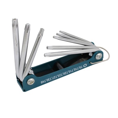 Chrome Vanadium Collapsible Multi-Size Torx Bit screwdriver Set Repair Tool