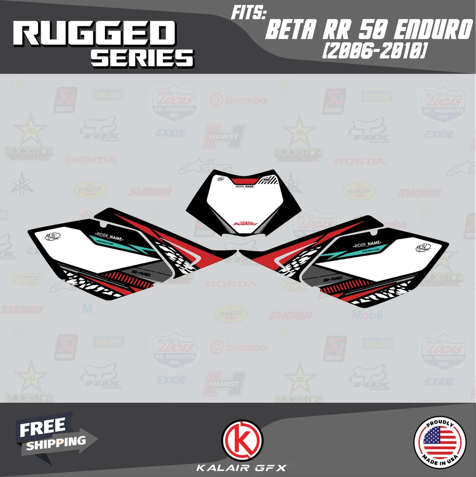 Kit Gráficos para Beta RR 50 (2006-2010) Resistente - ROJO Foto 3 de 4