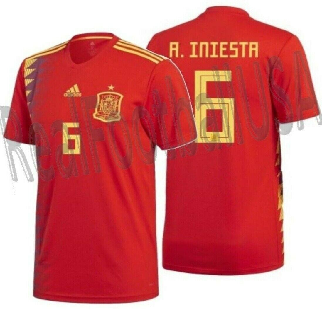 ADIDAS ANDRES INIESTA SPAIN HOME JERSEY FIFA WORLD CUP 2018 ADIDAS ANDRES INIESTA SPAIN HOME JERSEY FIFA WORLD CUP 2018