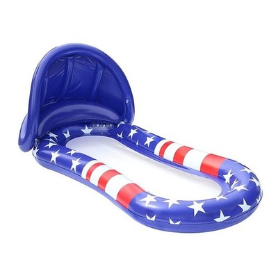 Kurala 70-Inch Inflatable Pool Float Lounger with Canopy Adult Unisex New In Box