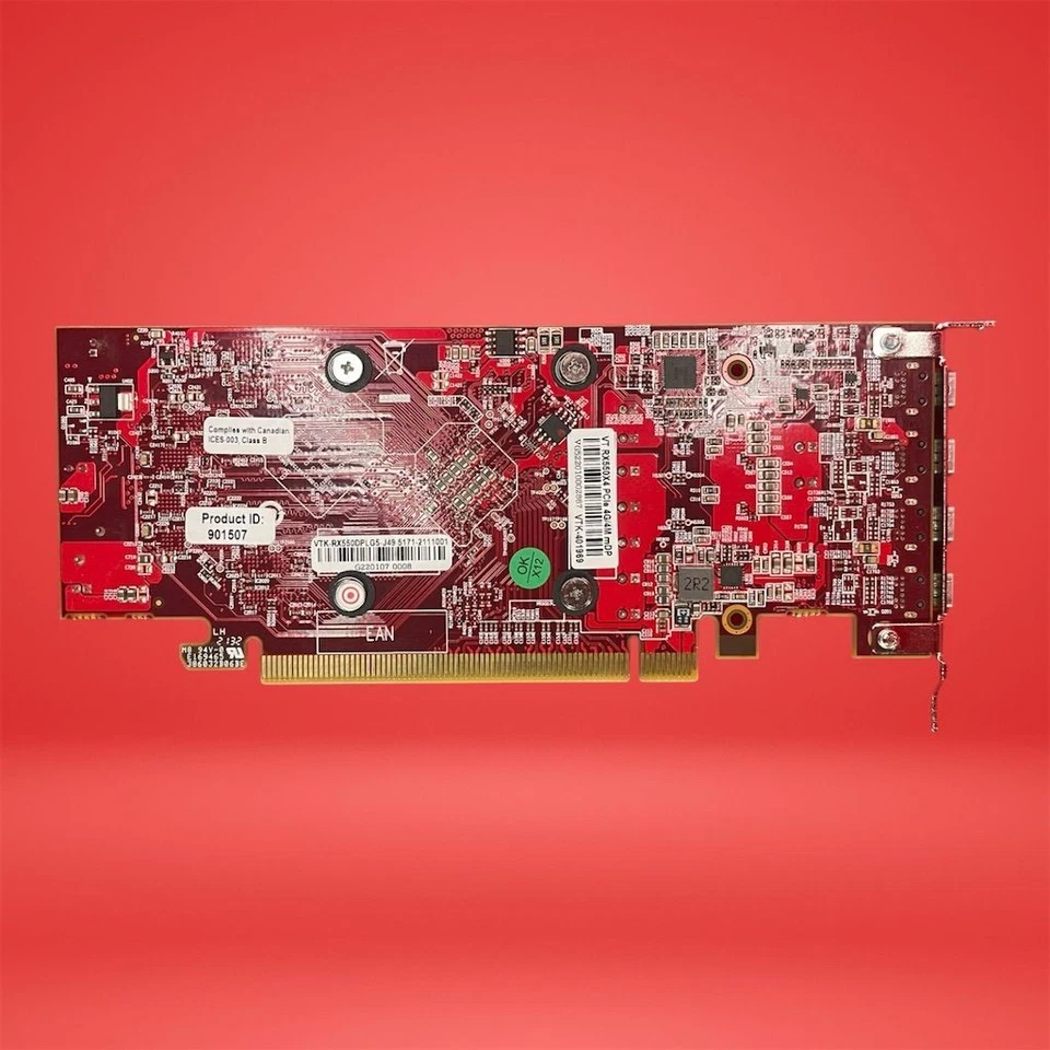 VisionTek AMD Radeon RX 550 4GB GDDR5 Graphics Card 4x Mini DP - Image 4 of 4