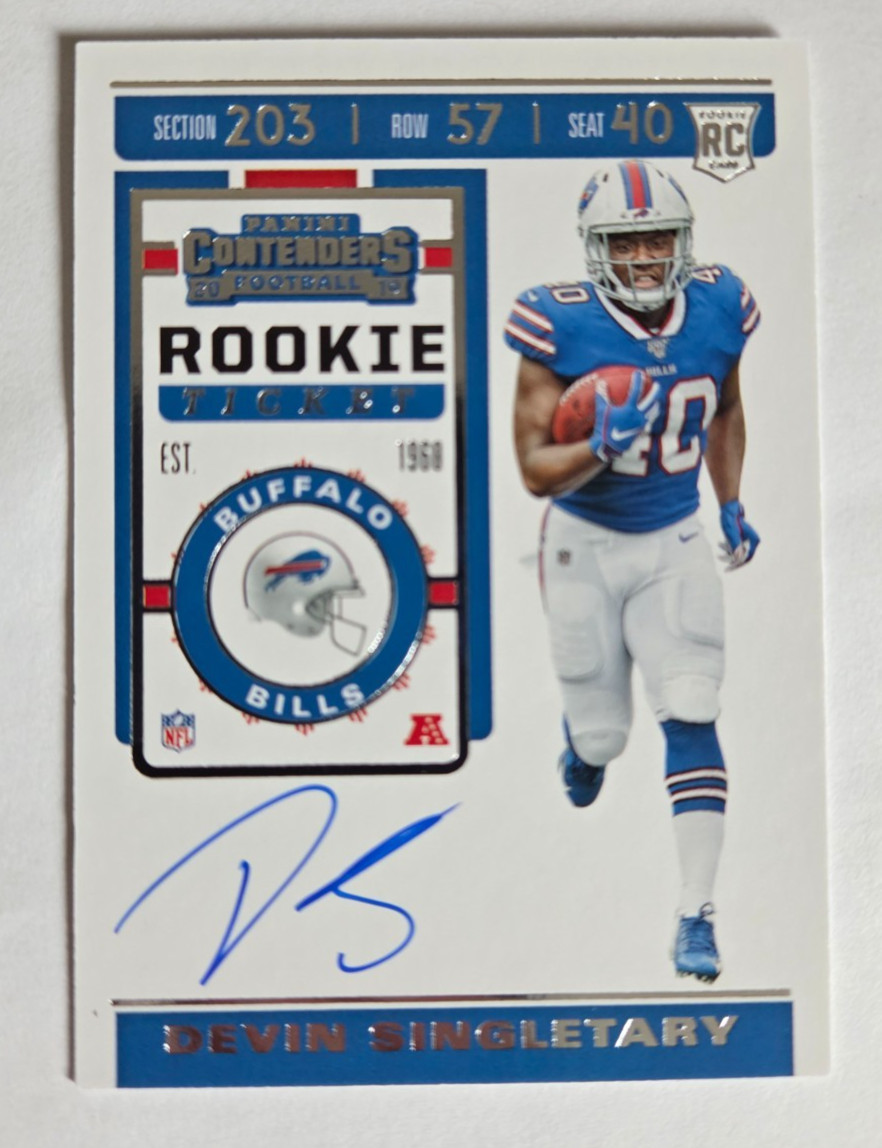 2019 Panini Contenders - Rookie Ticket RPS Variation Devin Singletary #137 (AU,