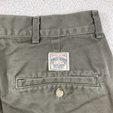 Vintage Polo by Ralph Lauren Chino Pants Men 36x31 Olive Green Pleated USA Made